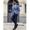 image:imageCOOFANDY Mens Casual Blazer Knit Sport Coat Lightweight Two Button Suit JacketBlue