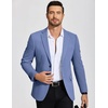 image:imageCOOFANDY Mens Casual Blazer Knit Sport Coat Lightweight Two Button Suit JacketBlue