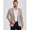 image:imageCOOFANDY Mens Casual Blazer Knit Sport Coat Lightweight Two Button Suit JacketChampagne
