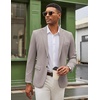 image:imageCOOFANDY Mens Casual Blazer Knit Sport Coat Lightweight Two Button Suit JacketCoffee