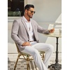 image:imageCOOFANDY Mens Casual Blazer Knit Sport Coat Lightweight Two Button Suit JacketCoffee