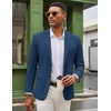 image:imageCOOFANDY Mens Casual Blazer Knit Sport Coat Lightweight Two Button Suit JacketDark Blue