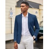 image:imageCOOFANDY Mens Casual Blazer Knit Sport Coat Lightweight Two Button Suit JacketDark Blue