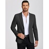 image:imageCOOFANDY Mens Casual Blazer Knit Sport Coat Lightweight Two Button Suit JacketDark Grey