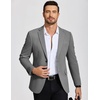 image:imageCOOFANDY Mens Casual Blazer Knit Sport Coat Lightweight Two Button Suit JacketGrey