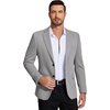 image:imageCOOFANDY Mens Casual Blazer Knit Sport Coat Lightweight Two Button Suit JacketLight Grey