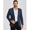 image:imageCOOFANDY Mens Casual Blazer Knit Sport Coat Lightweight Two Button Suit JacketNavy Blue