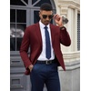 image:imageCOOFANDY Mens Casual Blazer Knit Sport Coat Lightweight Two Button Suit JacketWine Red