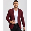 image:imageCOOFANDY Mens Casual Blazer Knit Sport Coat Lightweight Two Button Suit JacketWine Red