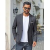 image:imageCOOFANDY Mens Casual Blazer One Button Sport Coats Lightweight Suit JacketDark Grey