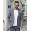 image:imageCOOFANDY Mens Casual Blazer One Button Sport Coats Lightweight Suit JacketGrey