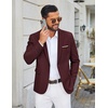 image:imageCOOFANDY Mens Casual Blazer One Button Sport Coats Lightweight Suit JacketWine Red