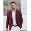 image:imageCOOFANDY Mens Casual Blazer One Button Sport Coats Lightweight Suit JacketWine Red