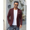 image:imageCOOFANDY Mens Casual Blazer One Button Sport Coats Lightweight Suit JacketWine Red