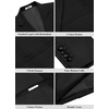 image:imageCOOFANDY Mens Casual Blazer Regular Fit Lightweight Two Button Sport Coat Suit JacketBlack