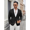 image:imageCOOFANDY Mens Casual Blazer Regular Fit Lightweight Two Button Sport Coat Suit JacketBlack