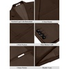image:imageCOOFANDY Mens Casual Blazer Regular Fit Lightweight Two Button Sport Coat Suit JacketBrown