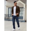 image:imageCOOFANDY Mens Casual Blazer Regular Fit Lightweight Two Button Sport Coat Suit JacketBrown