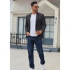 image:imageCOOFANDY Mens Casual Blazer Regular Fit Lightweight Two Button Sport Coat Suit JacketDrak Grey