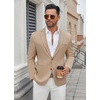 image:imageCOOFANDY Mens Casual Blazer Regular Fit Lightweight Two Button Sport Coat Suit JacketKhaki