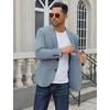 image:imageCOOFANDY Mens Casual Blazer Regular Fit Lightweight Two Button Sport Coat Suit JacketLight Blue