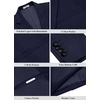 image:imageCOOFANDY Mens Casual Blazer Regular Fit Lightweight Two Button Sport Coat Suit JacketNavy Blue