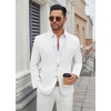 image:imageCOOFANDY Mens Casual Blazer Regular Fit Lightweight Two Button Sport Coat Suit JacketWhite