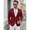 image:imageCOOFANDY Mens Casual Blazer Regular Fit Lightweight Two Button Sport Coat Suit JacketWine Red