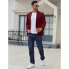 image:imageCOOFANDY Mens Casual Blazer Regular Fit Lightweight Two Button Sport Coat Suit JacketWine Red