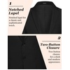 image:imageCOOFANDY Mens Casual Blazer Slim Fit Sport Coat Lightweight Two Button Suit JacketsBlack