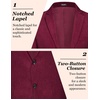 image:imageCOOFANDY Mens Casual Blazer Slim Fit Sport Coat Lightweight Two Button Suit JacketsBurgundy