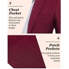 image:imageCOOFANDY Mens Casual Blazer Slim Fit Sport Coat Lightweight Two Button Suit JacketsBurgundy