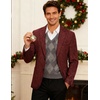 image:imageCOOFANDY Mens Casual Blazer Slim Fit Sport Coat Lightweight Two Button Suit JacketsBurgundy