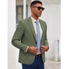 image:imageCOOFANDY Mens Casual Blazer Slim Fit Sport Coat Lightweight Two Button Suit JacketsDark Green