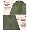 image:imageCOOFANDY Mens Casual Blazer Slim Fit Sport Coat Lightweight Two Button Suit JacketsDark Green