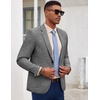 image:imageCOOFANDY Mens Casual Blazer Slim Fit Sport Coat Lightweight Two Button Suit JacketsGray