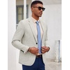 image:imageCOOFANDY Mens Casual Blazer Slim Fit Sport Coat Lightweight Two Button Suit JacketsLight Grey
