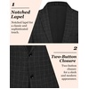 image:imageCOOFANDY Mens Casual Blazer Slim Fit Sport Coat Lightweight Two Button Suit JacketsPlaid Blazer Black