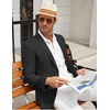 image:imageCOOFANDY Mens Casual Blazer Slim Fit Sport Coat Lightweight Two Button Suit JacketsPlaid Blazer Black