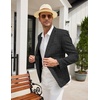 image:imageCOOFANDY Mens Casual Blazer Slim Fit Sport Coat Lightweight Two Button Suit JacketsPlaid Blazer Black
