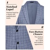 image:imageCOOFANDY Mens Casual Blazer Slim Fit Sport Coat Lightweight Two Button Suit JacketsPlaid Blazer Blue