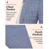 image:imageCOOFANDY Mens Casual Blazer Slim Fit Sport Coat Lightweight Two Button Suit JacketsPlaid Blazer Blue