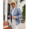 image:imageCOOFANDY Mens Casual Blazer Slim Fit Sport Coat Lightweight Two Button Suit JacketsPlaid Blazer Blue