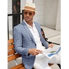 image:imageCOOFANDY Mens Casual Blazer Slim Fit Sport Coat Lightweight Two Button Suit JacketsPlaid Blazer Blue