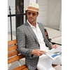 image:imageCOOFANDY Mens Casual Blazer Slim Fit Sport Coat Lightweight Two Button Suit JacketsPlaid Blazer Dark Gray