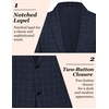 image:imageCOOFANDY Mens Casual Blazer Slim Fit Sport Coat Lightweight Two Button Suit JacketsPlaid Blazer Navy Blue