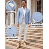image:imageCOOFANDY Mens Casual Blazer Slim Fit Sport Coat Lightweight Two Button Suit JacketsPlaid Blazer Sky Blue