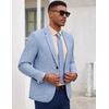 image:imageCOOFANDY Mens Casual Blazer Slim Fit Sport Coat Lightweight Two Button Suit JacketsSky Blue