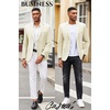image:imageCOOFANDY Mens Casual Blazer Slim Fit Suit Jacket Lightweight Knit Sport Coat Two Button Blazer JacketBeige