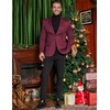 image:imageCOOFANDY Mens Casual Blazer Slim Fit Suit Jacket Lightweight Knit Sport Coat Two Button Blazer JacketBurgundy